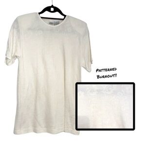Jason Maxwell Patterned Burnout T-Shirt Short Sleeve Tee Vintage Size Small